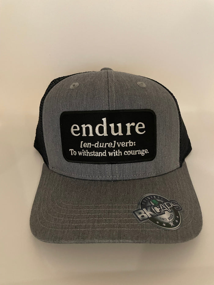 Grey and Navy Endure Trucker Hat