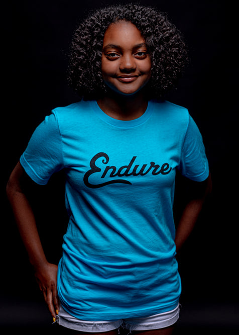 Endure Script T-shirt (Turquoise)