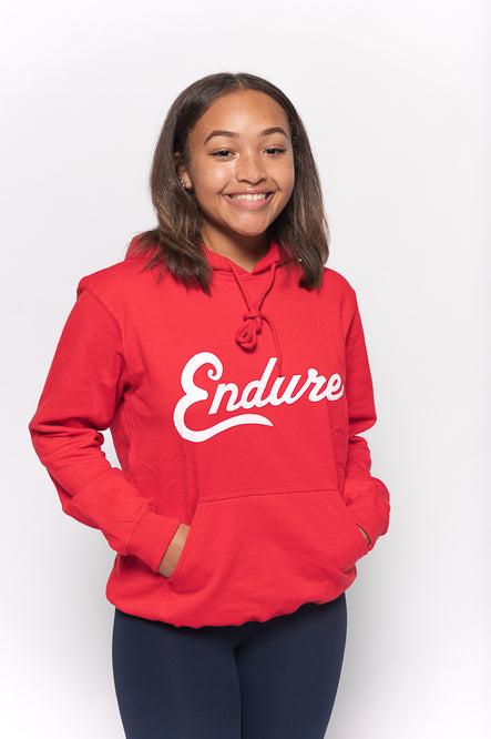 Endure Script Hoodie (Red)